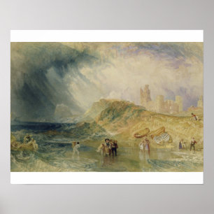 Holy Island, Northumberland, c.1820 (oil on canvas Poster