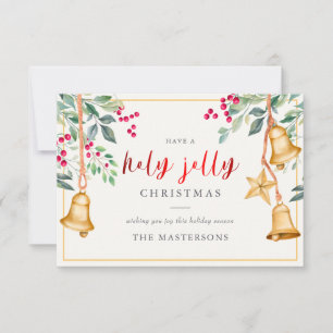 Holy Jolly Family Photo Christmas Greetings Card
