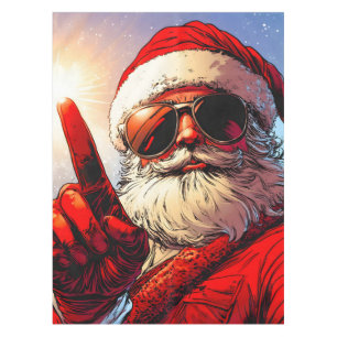 Holy Jolly Santa Divine Glow Tablecloth