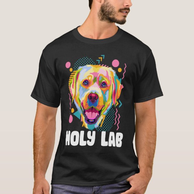 Holy Lab  Labrador Retriever Humor Dog Breed Anima T-Shirt (Front)