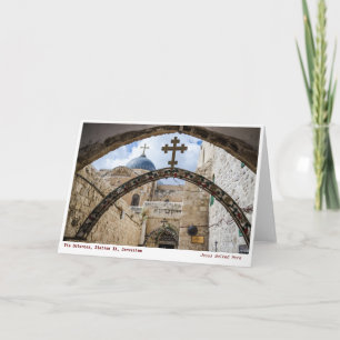 Holy Land Images: Via Dolorosa, Old City Jerusalem Holiday Card