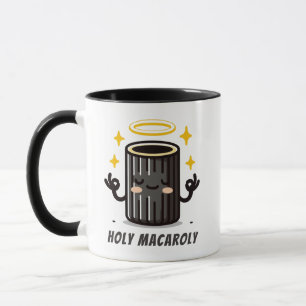 Holy Macaroly Funny Pasta Mug – Cute Meditating 