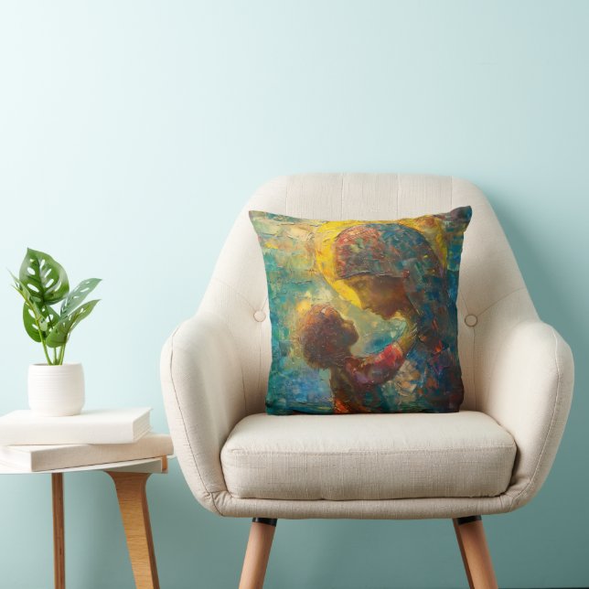Holy Mary and Jesus Expressionism Cushion (Chair)