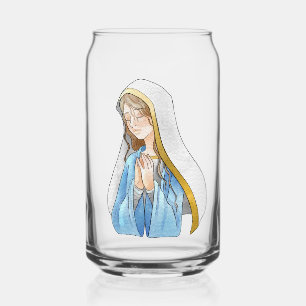 Holy Mary Drinkware Set Can Glass