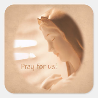 Holy Mary Square Sticker
