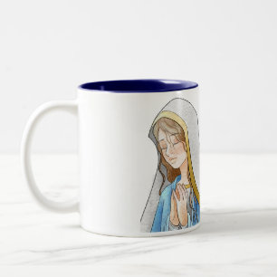Holy Mary Two-Tone Coffee Mug