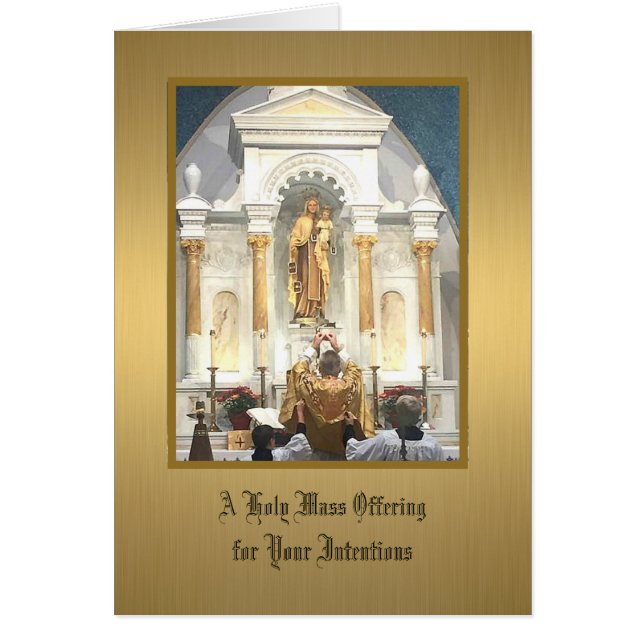 Holy Mass Offering Mount Carmel Kenosha WI (Front)