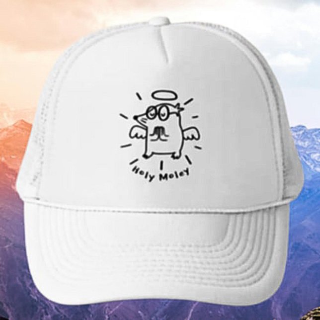 Holy Moley | Funny Angel Mole Cartoon Hat (Creator Uploaded)