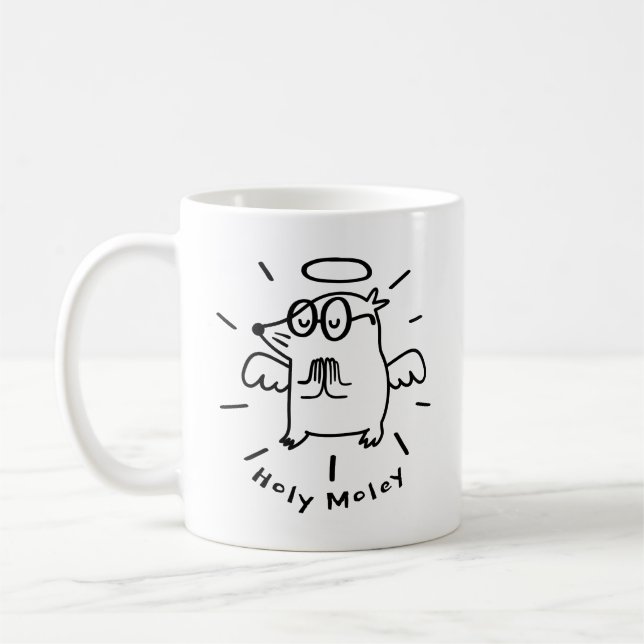 Holy Moley | Funny Angel Mole Classic Mug (Left)