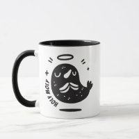Holy Moly Moustache Mole Mug – Funny Floating