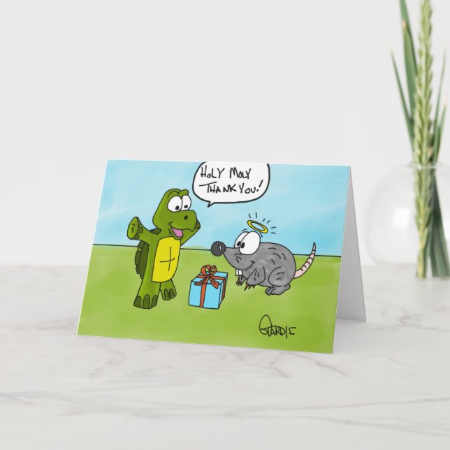 Holy moly! Thank you card (Front)
