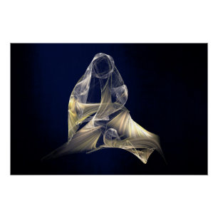 Holy Mother and Child Abstract II Poster