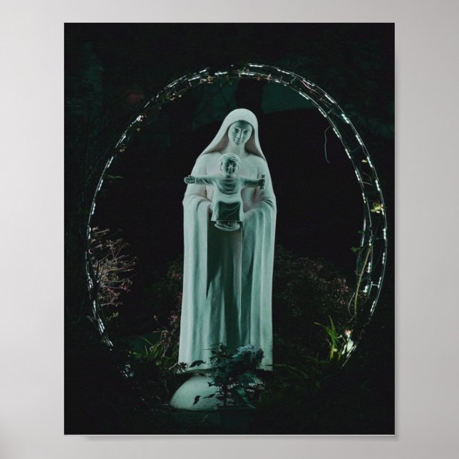 Holy Mother Mary and Baby Jesus Christian Poster (Front)