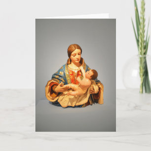 Holy Mother Mary and Jesus Holiday Card