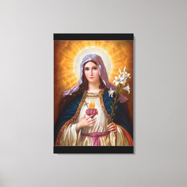 Holy mother Mary Immaculate Heart,Catholic faith, Canvas Print (Front)