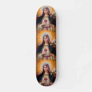 Holy mother Mary Immaculate Heart,Catholic faith, Skateboard