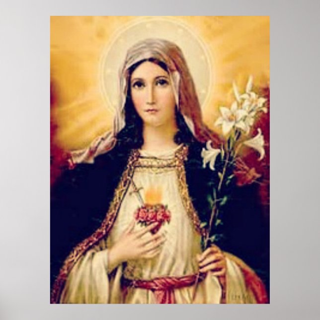 Holy Mother Mary immaculate heart Poster (Front)