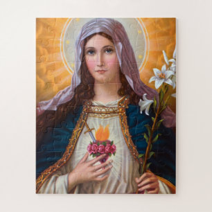 Holy Mother Mary Immaculate heart,St Mary,Catholic Jigsaw Puzzle