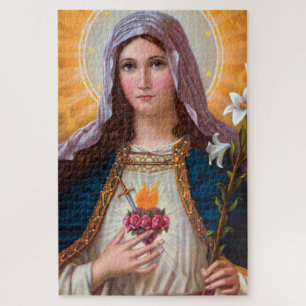 Holy Mother Mary Immaculate heart,St Mary,Catholic Jigsaw Puzzle