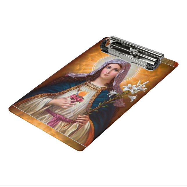 Holy Mother Mary Immaculate heart,St Mary,Catholic Mini Clipboard (Angled3)