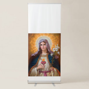 Holy Mother Mary Immaculate heart,St Mary,Catholic Retractable Banner