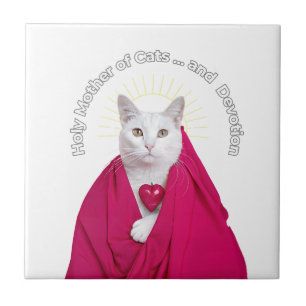 Holy Mother of Cats and Devotion  Tile