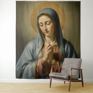 Holy Mother of God - Divine Love & Protection Tapestry