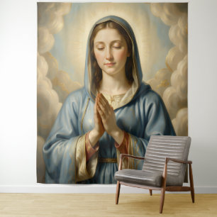 Holy Mother of God - Divine Love & Protection Tapestry