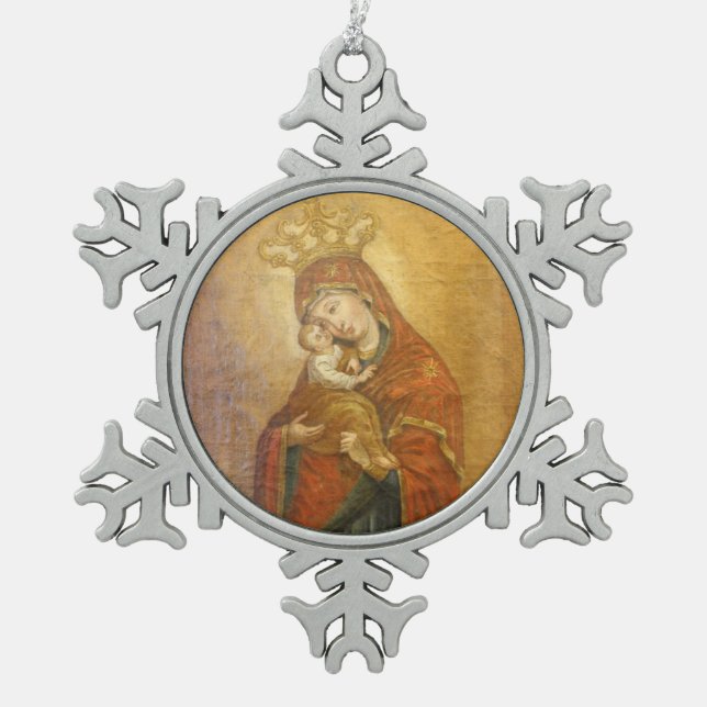 Holy Mother of Pochayiv Ukraine icon ornament (Front)