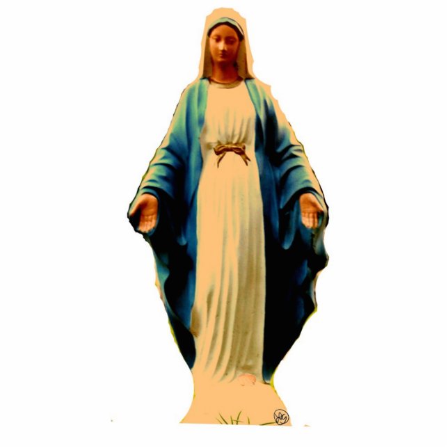 Holy Mother Statue Standing Photo Sculpture (Front)