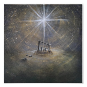Holy Nativity Poster, 12"x12" Photo Print
