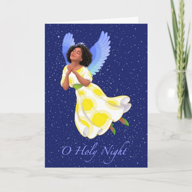 "Holy Night Angel." Greeting Card (Front)