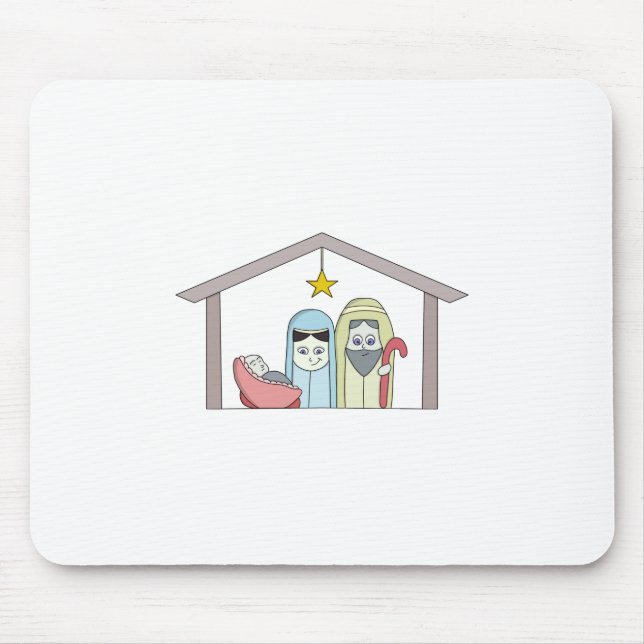Holy Night Nativity Mouse Mat (Front)