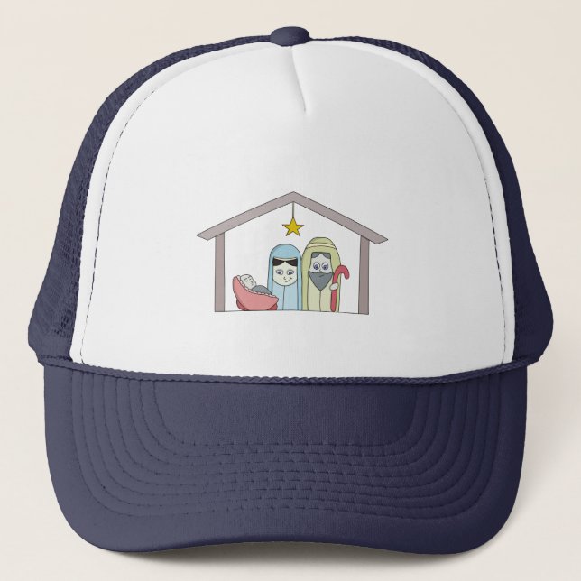 Holy Night Nativity Trucker Hat (Front)