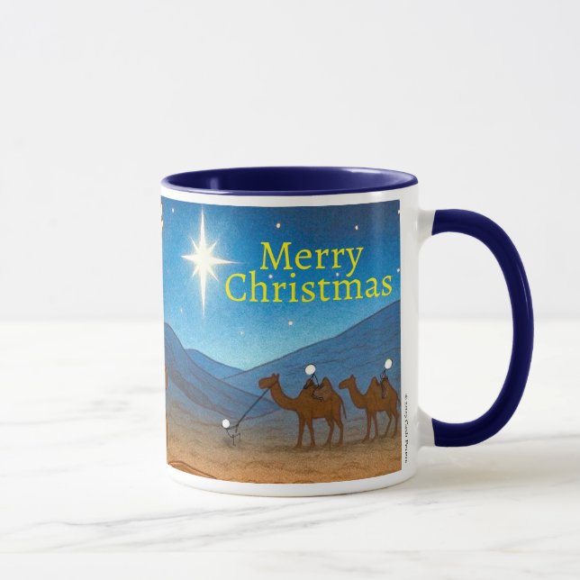 Holy Night Selfie Christmas 11 oz Coffee Mug (Right)