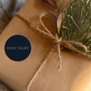 Holy Night Sticker #3 – Navy Christian Christmas