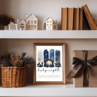 Holy Night Watercolor Nativity Christian Christmas