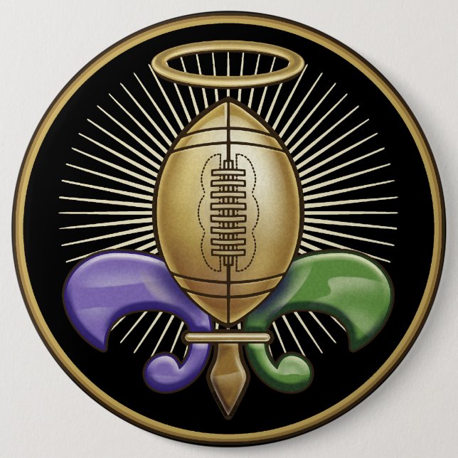 Holy NOLA Trophy (p) 6 Cm Round Badge (Front)