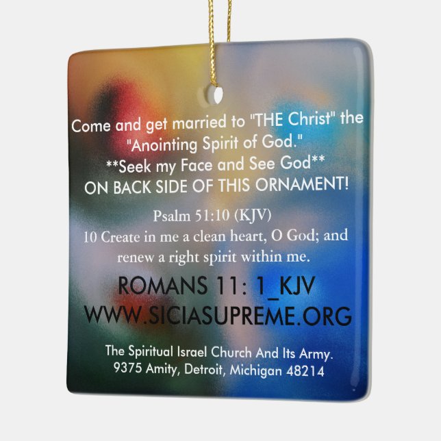 HOLY ORNAMENT - BLESSED AND APPROVED BY GOD (Left)