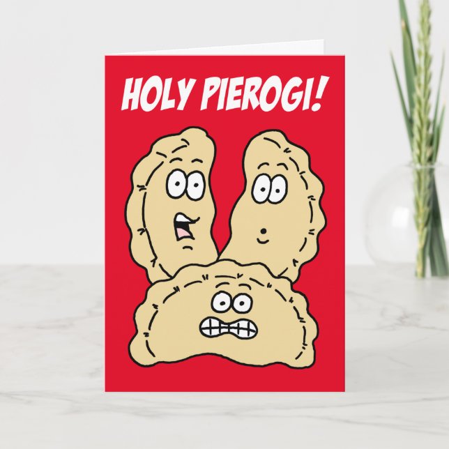 Holy Pierogi You're 75! 75th Birthday Card (Front)