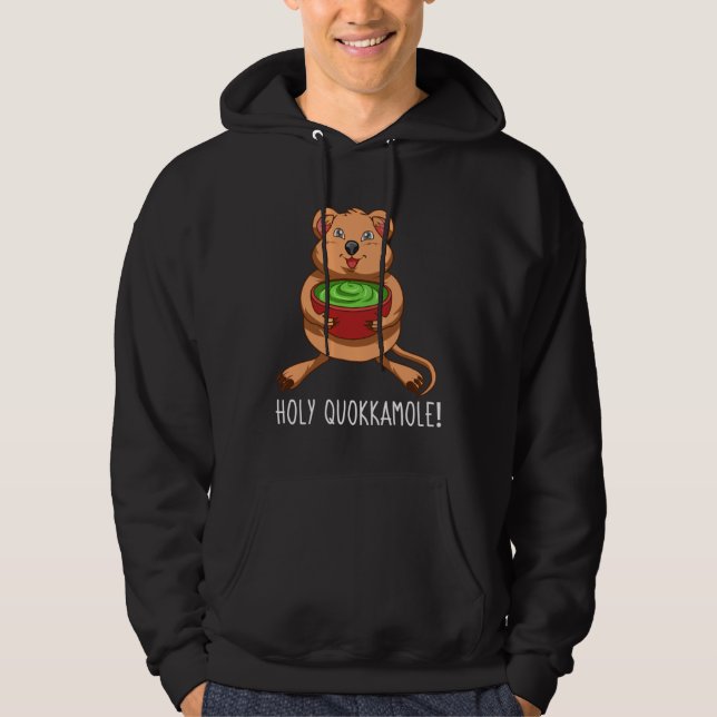 Holy Quokkamole Quokka Avocado  Guacamole Australi Hoodie (Front)