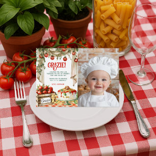 Holy Ravioli Thank You   Little Meatball Birthday Card