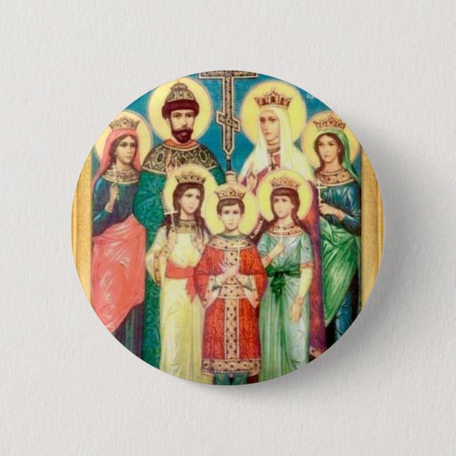 Holy Royal Martyrs 6 Cm Round Badge (Front)