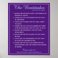 Holy Scripture Matthew 5:3 to 5:10 Beatitudes
