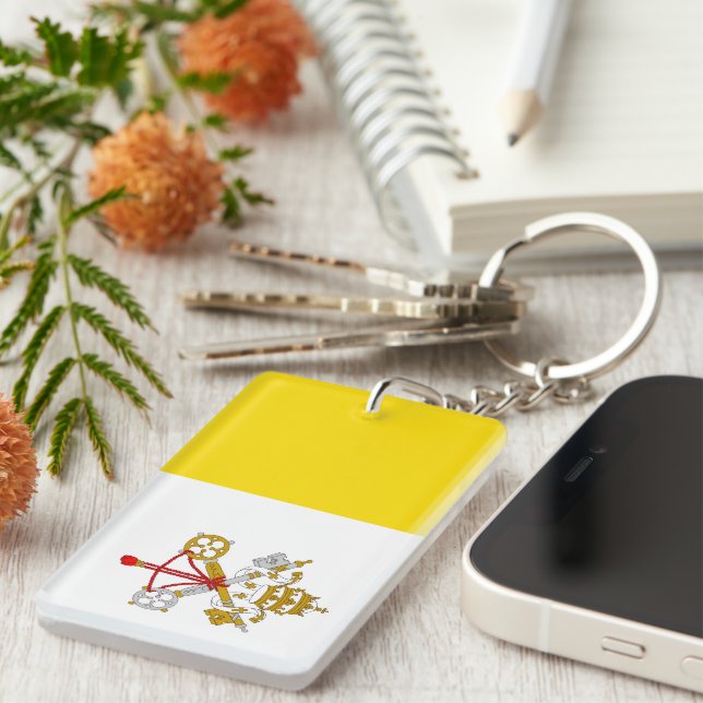 Holy See Heraldry Vatican Flag Key Ring (Front Right)