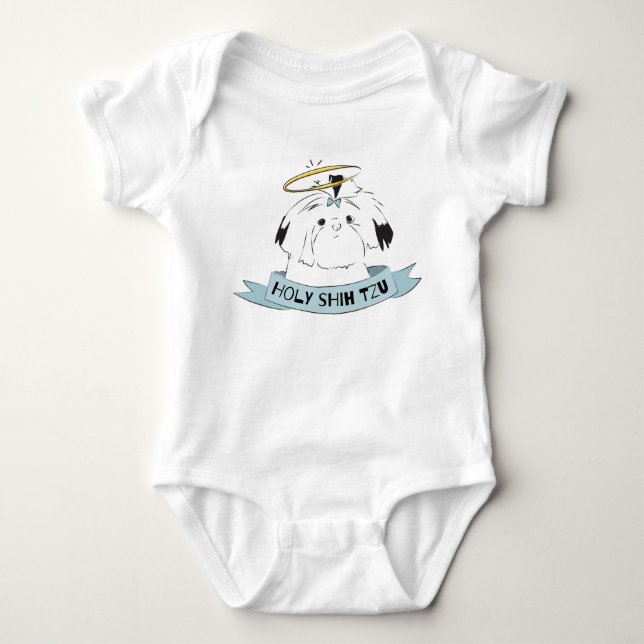 Holy Shih Tzu Baby Bodysuit (Front)