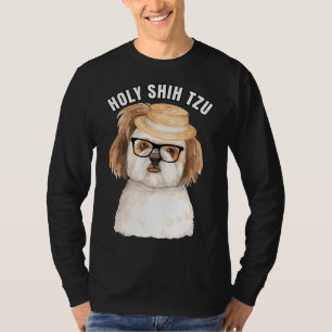 Holy Shih Tzu Dog Portrait Of A Shih Tzu Small Br T-Shirt