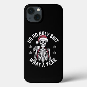 Holy Shirt What A Year Christmas Humour Skeleton iPhone 13 Case