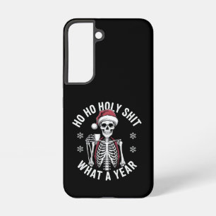 Holy Shirt What A Year Christmas Humour Skeleton Samsung Galaxy Case