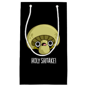 Holy Shitake Funny Mushroom Pun Dark BG Small Gift Bag